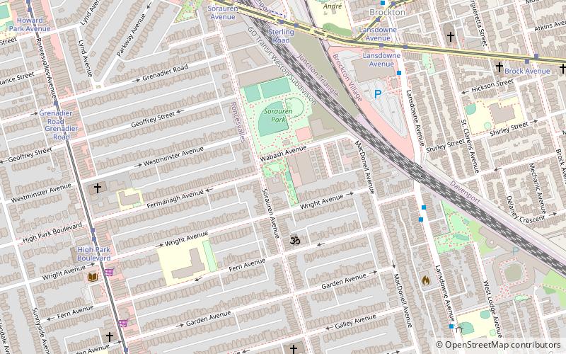Sorauren Avenue Park location map