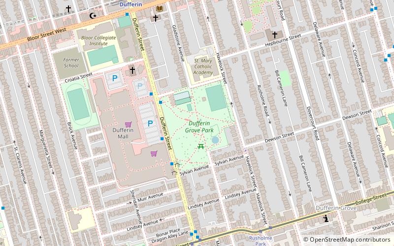 Dufferin Grove Park location map