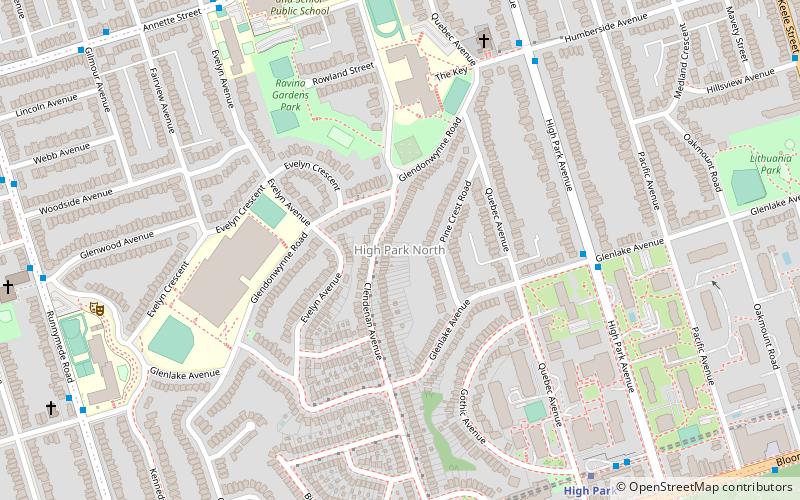High Park North location map
