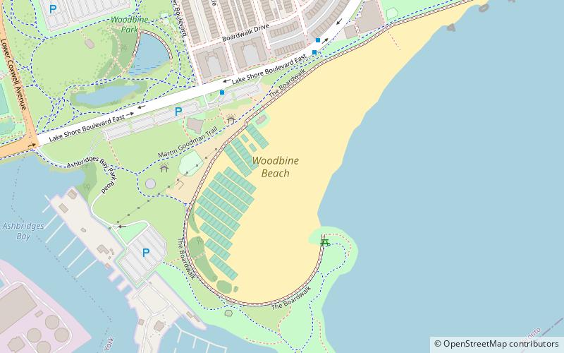 Woodbine Beach location map