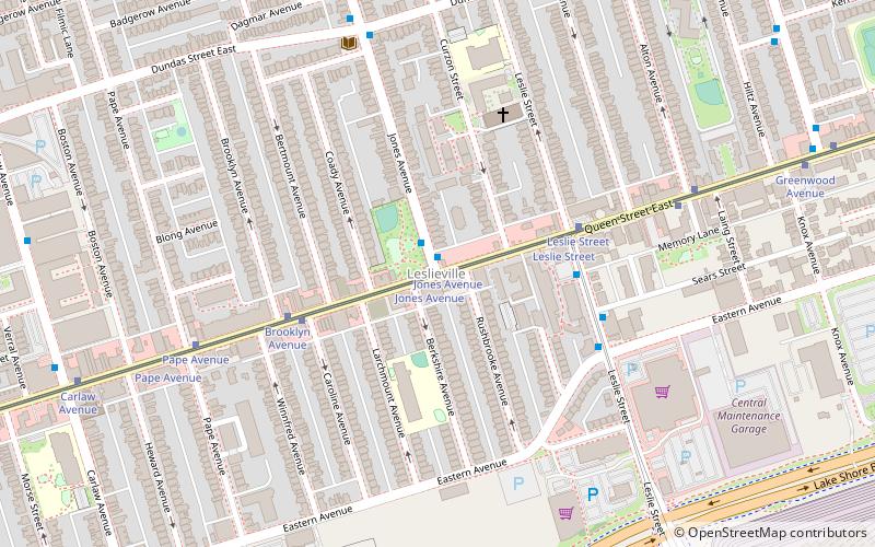 Leslieville location map