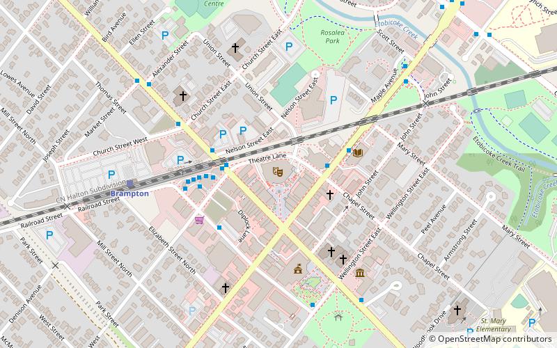 Rose Theatre Brampton location map