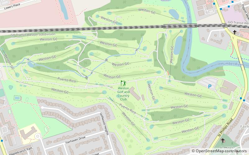 weston golf and country club toronto location map