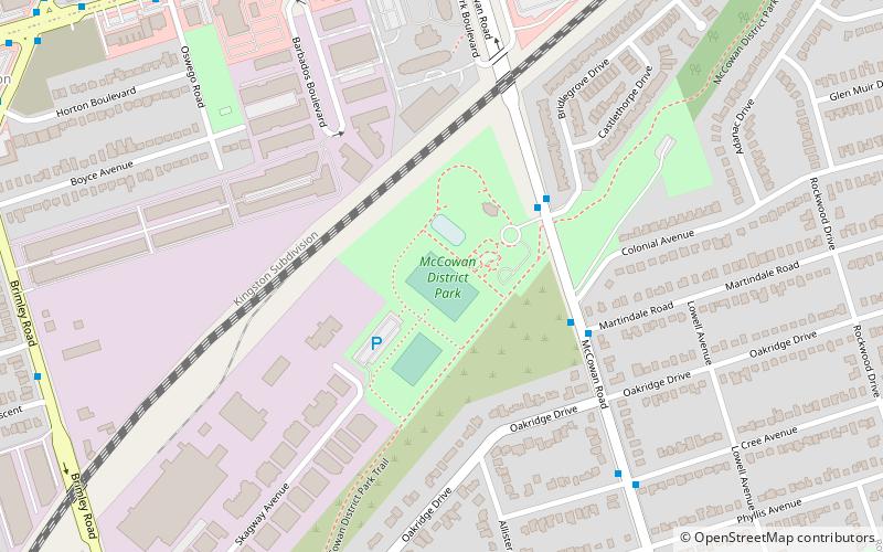 McCowan District Park location map