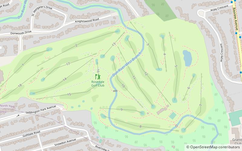 rosedale golf club toronto location map
