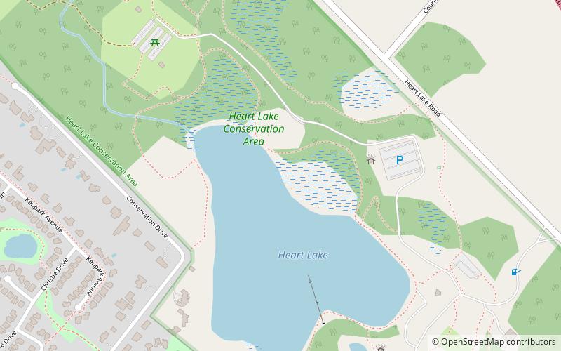 Heart Lake Conservation Area location map