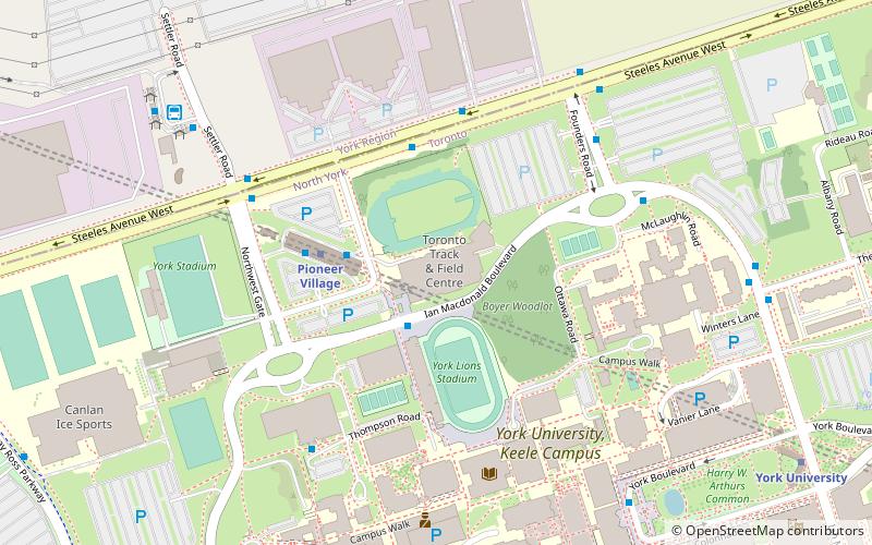 Toronto Track and Field Centre location map