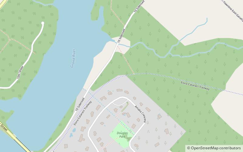 Elora Cataract Trailway location map