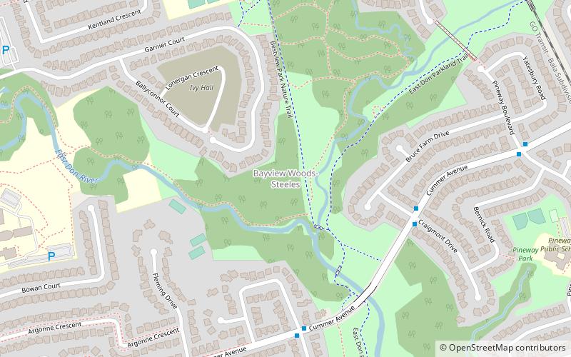 Bayview Woods-Steeles location map