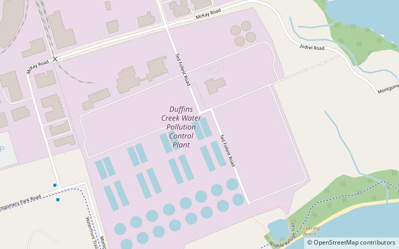 duffin creek water pollution control plant pickering location map