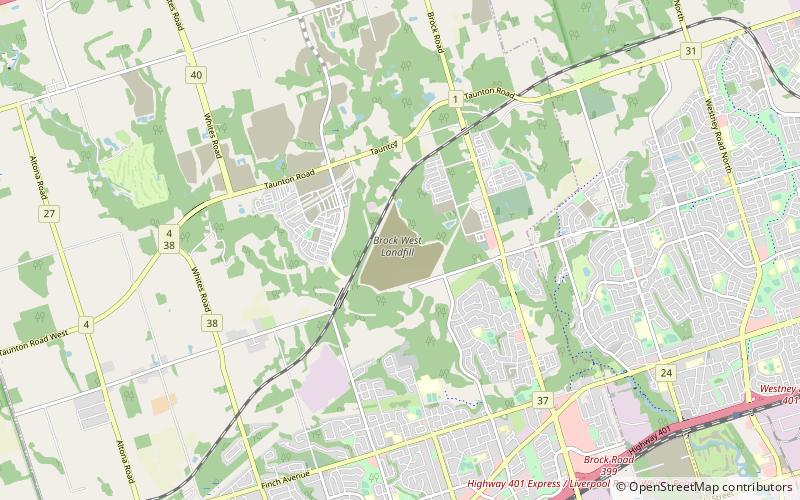 Brock Road Landfills location map