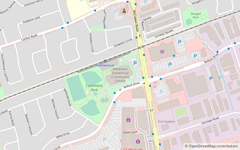 Markham Centennial Centre location map