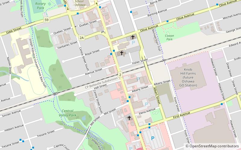 Simcoe Street South location map
