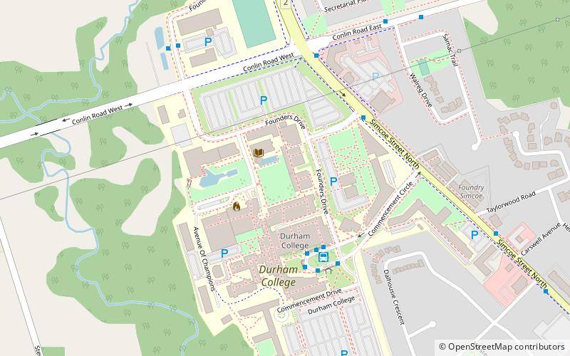 Institut universitaire de technologie de l'Ontario location map