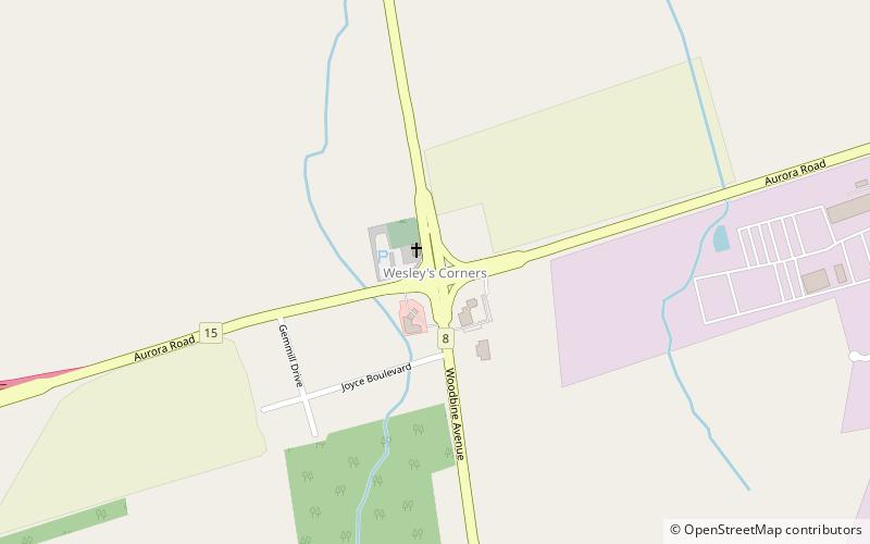 wesley corners aurora location map