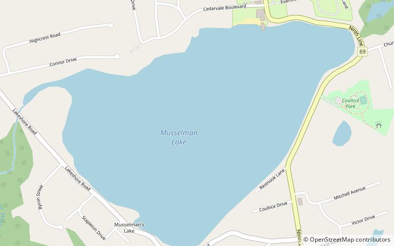 Musselman Lake location map