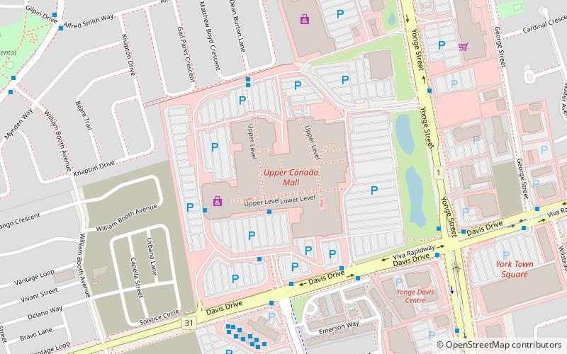 Upper Canada Mall location map