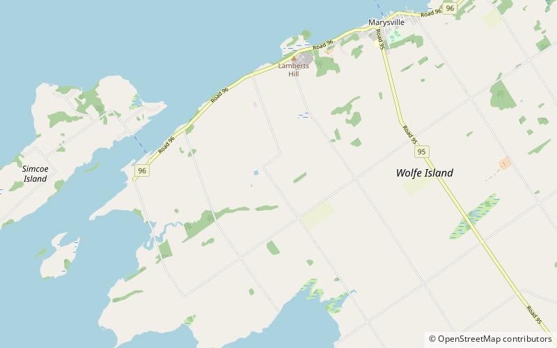 Wolfe Island Wind Farm location map