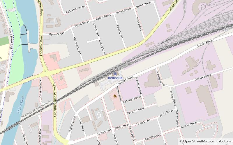 Belleville railway station location map