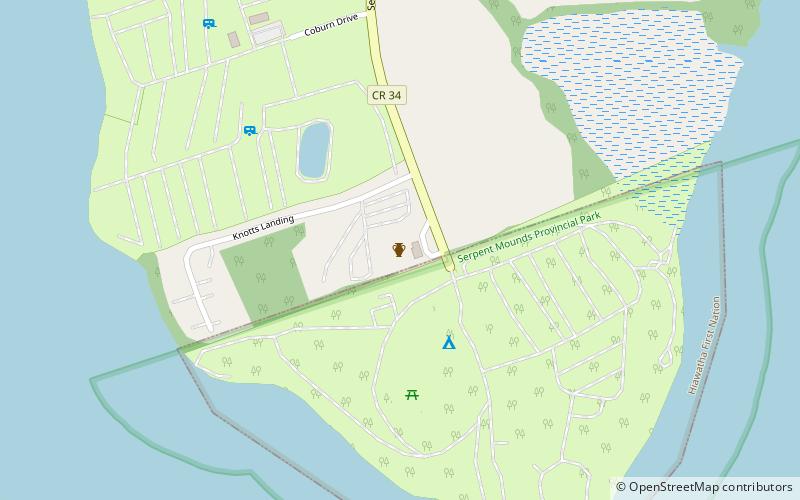 Parc provincial Serpent Mounds location map