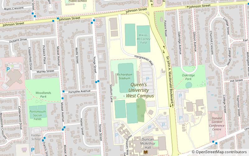 Richardson Stadium location map
