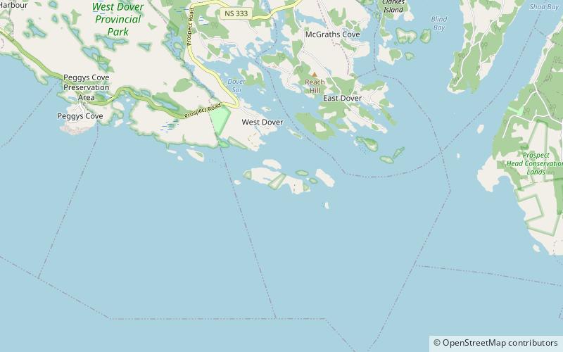 Dover Island location map