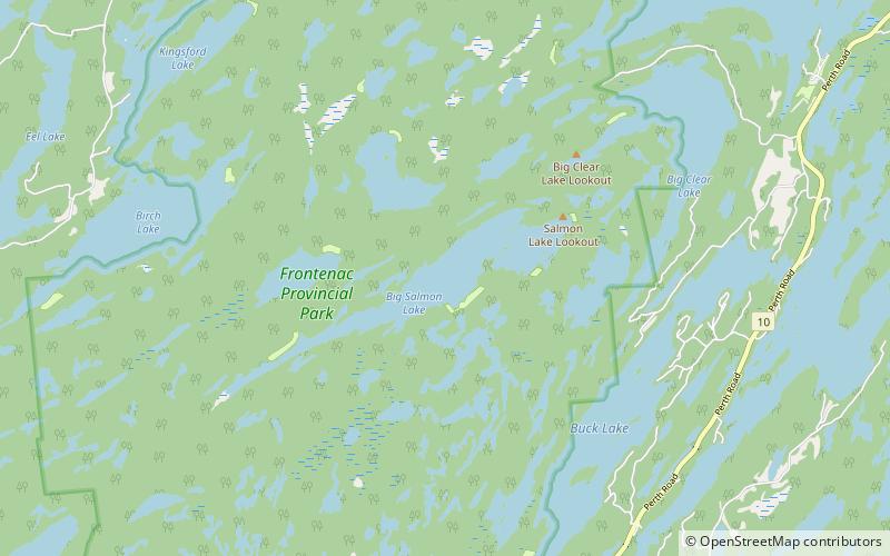 big salmon lake parc provincial frontenac location map