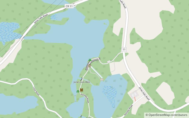 Jones Falls Dam location map