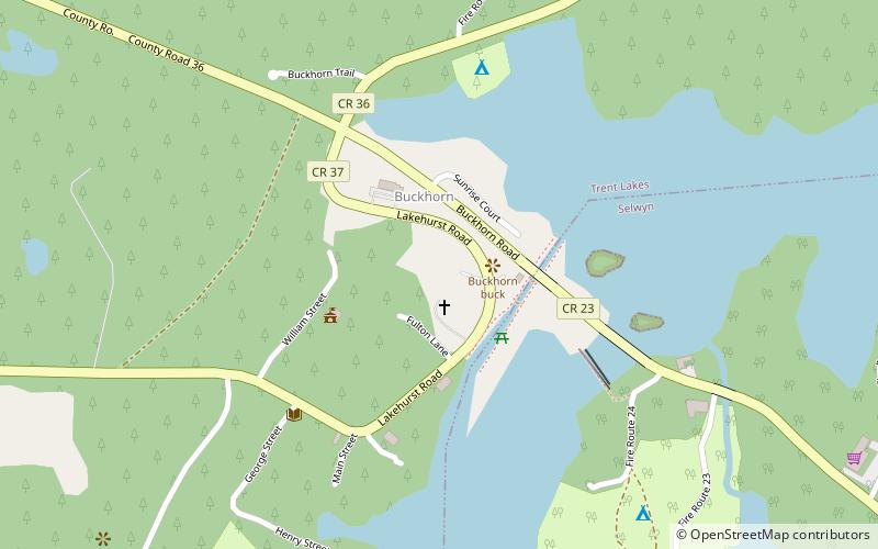 trent lakes location map