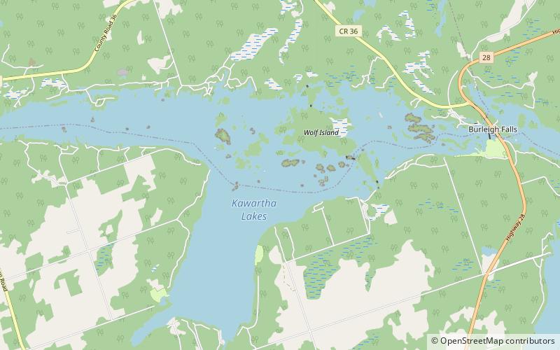 Lower Buckhorn Lake location map