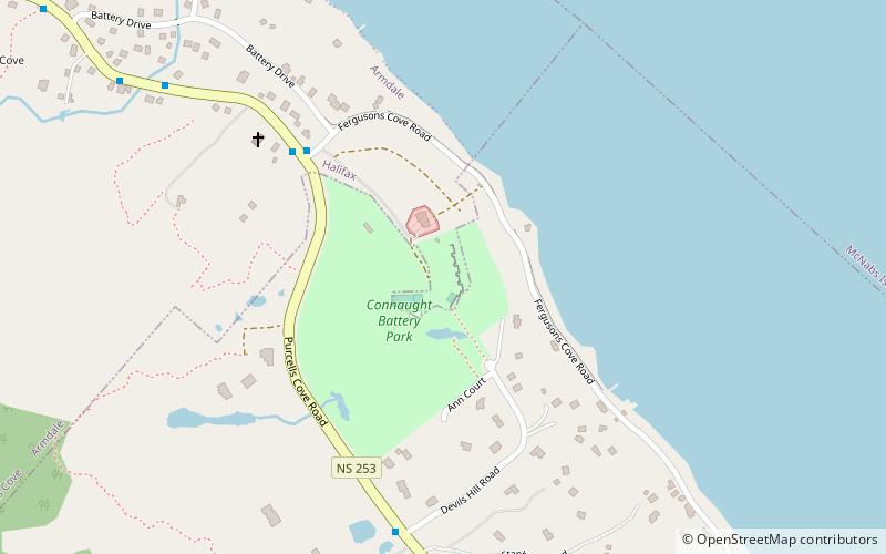 Connaught Battery location map