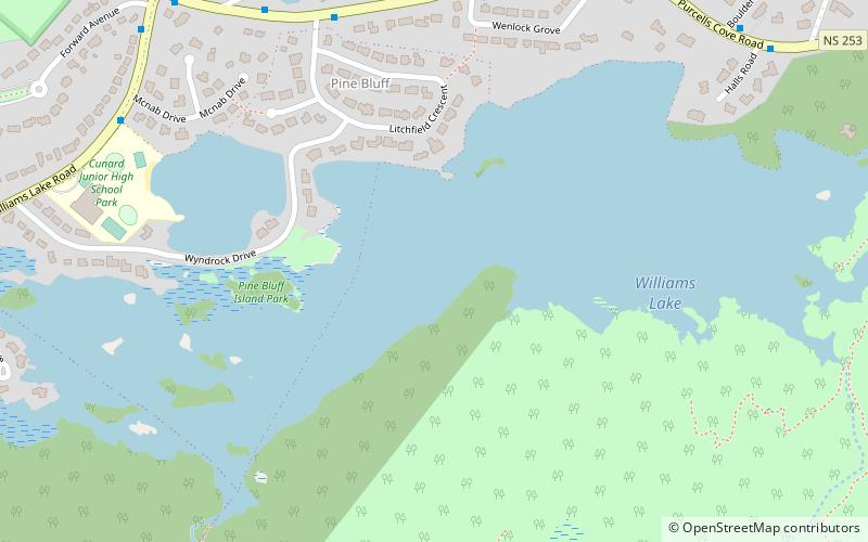 williams lake halifax location map