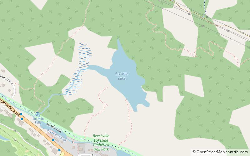 six mile lake location map