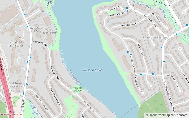 Russell Lake location map