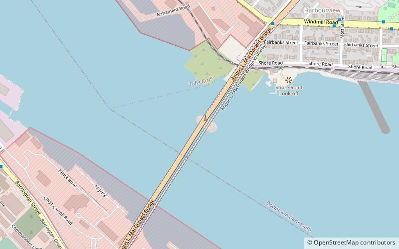 Angus L. Macdonald Bridge location map