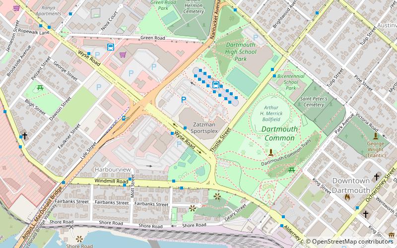 Dartmouth Sportsplex location map