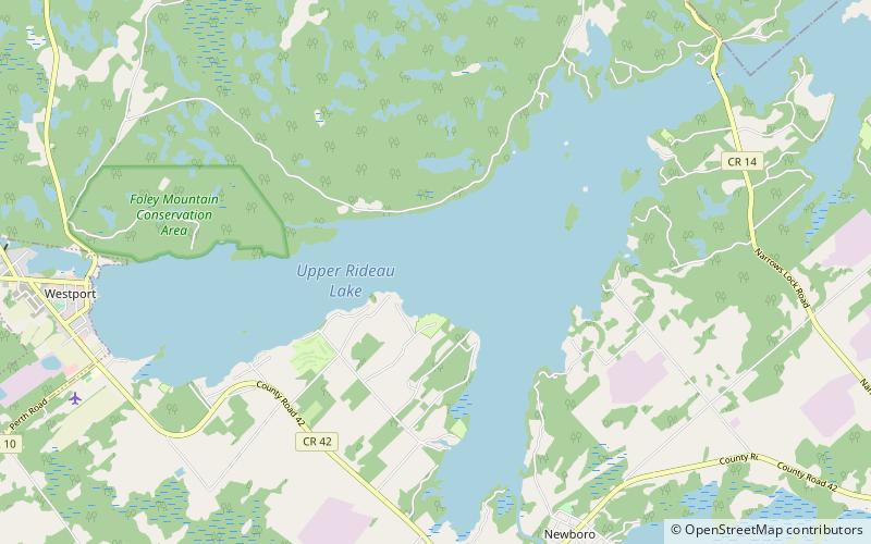 Upper Rideau Lake location map