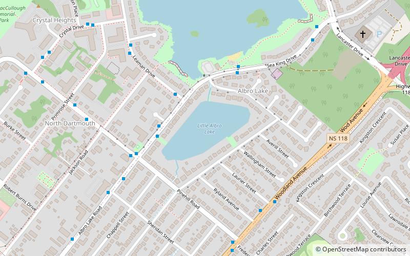 Little Albro Lake location map