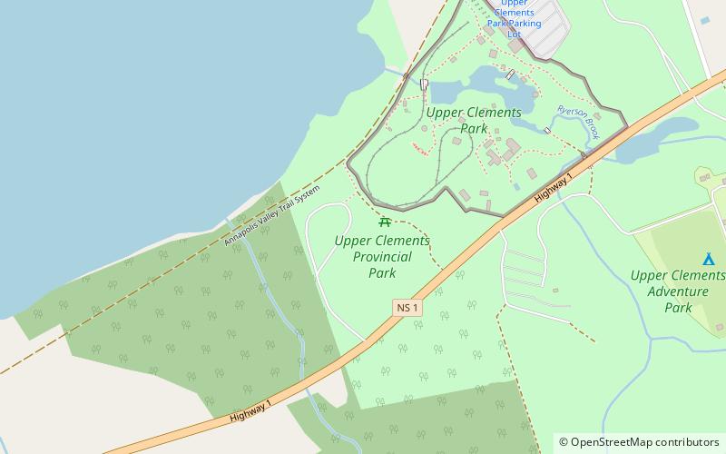 Upper Clements Parks location map