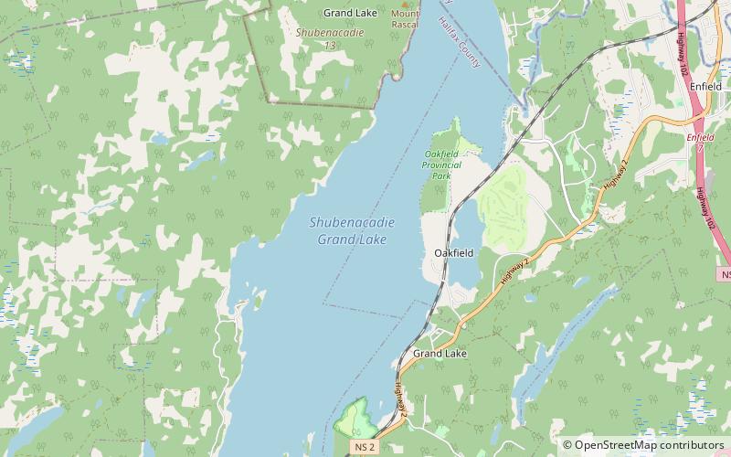 shubenacadie grand lake location map