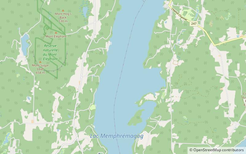 Lac Memphrémagog location map