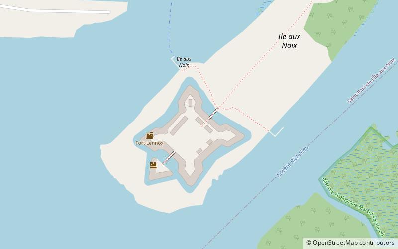 Fort Lennox location map