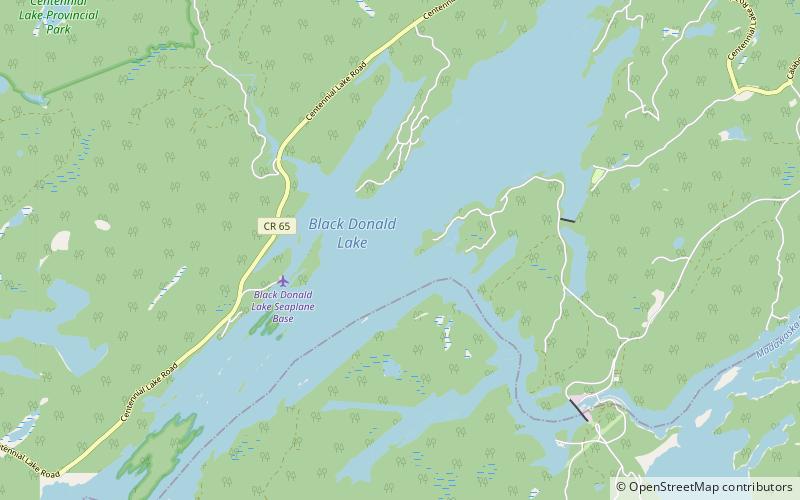black donald lake location map
