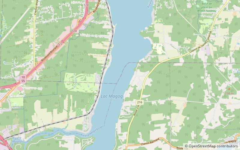Lake Magog location map