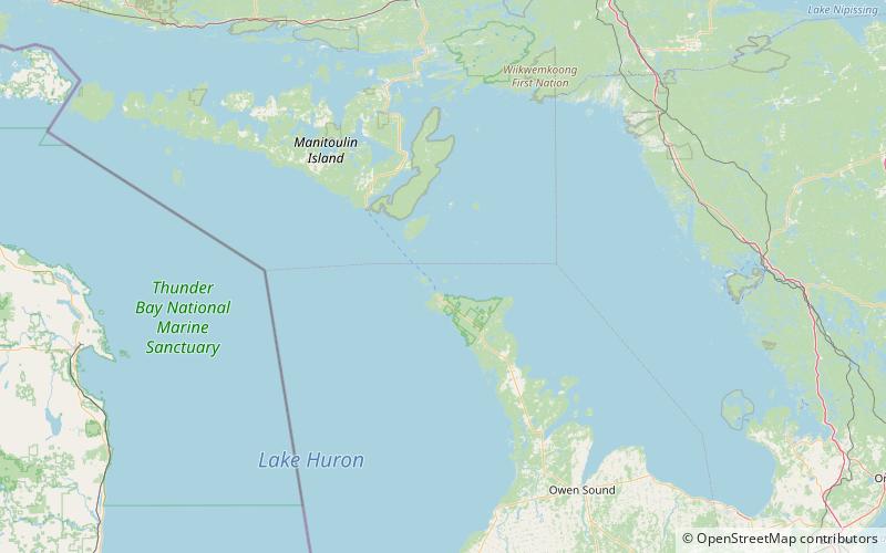 national marine conservation area fathom five national marine park location map