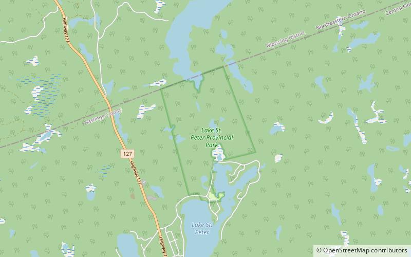 Lake St. Peter Provincial Park location map