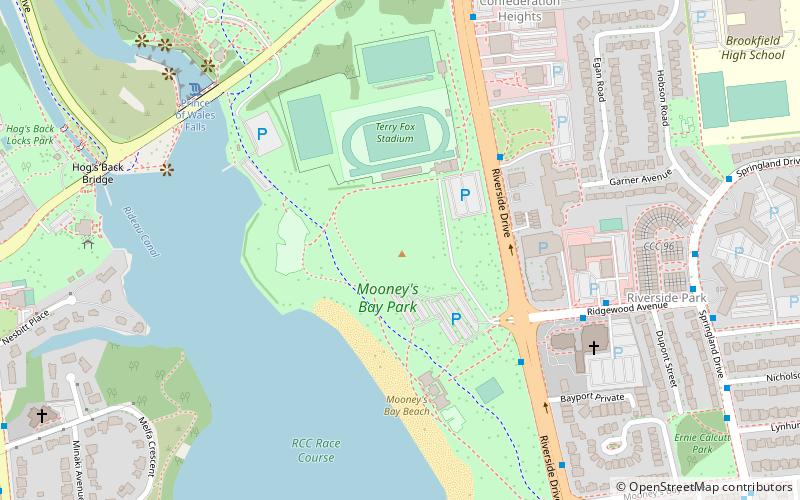 Mooney's Bay Park location map