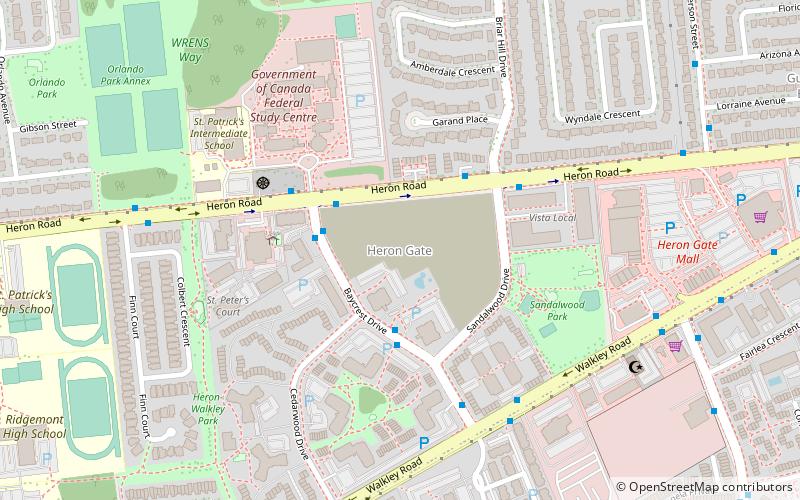 Heron Gate location map