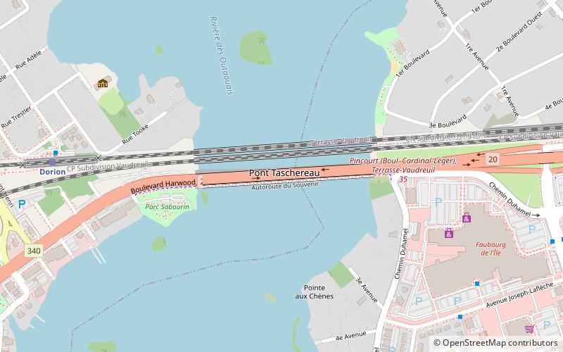 Taschereau Bridge location map