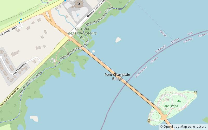 Champlain Bridge location map